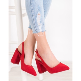 Comer Classic Pumps With An Open Heel red 1