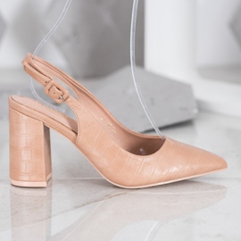 Comer Classic Pumps With An Open Heel beige 2