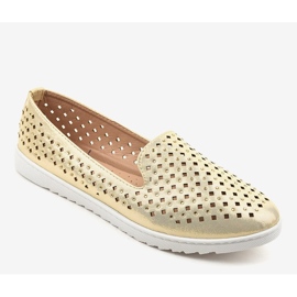 Gold openwork sneakers DY-08 golden 1