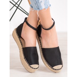 SHELOVET Espadrilles With Buckle black 1