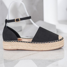 SHELOVET Espadrilles With Buckle black 2