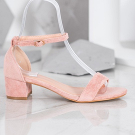 Small Swan Low-heeled sandals pink 2