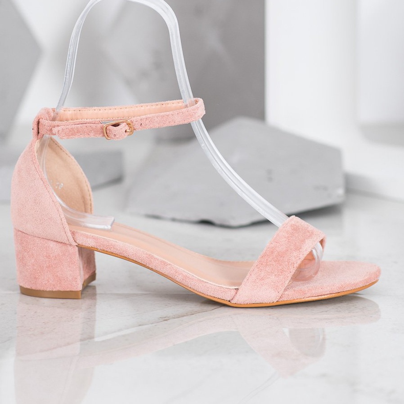 Small Swan Low-heeled sandals pink 2