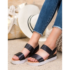 SHELOVET Black Sandals On The Platform 2