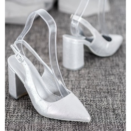 Comer Classic Pumps With An Open Heel grey 5