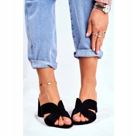 S.Barski Women's Slippers On Heel Slip Black Guest 1