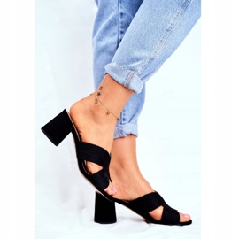 S.Barski Women's Slippers On Heel Slip Black Guest 2