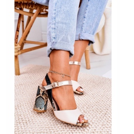 Sandals On A Bar Laura Messi 2136 Leather Black Snake Altres multicolored yellow 1