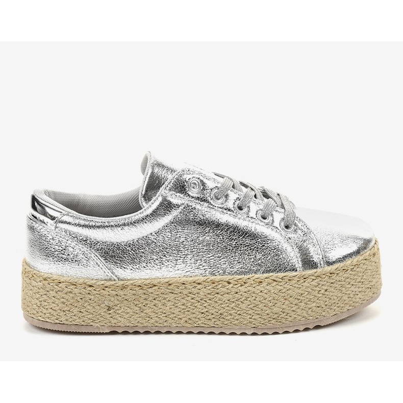 Silver laced espadrilles 6220 grey 2