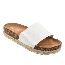 White glitter slippers 6130 1