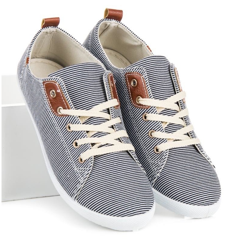 Ribbed sneakers blue 1