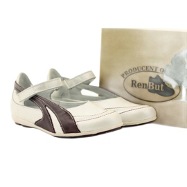 Ren But Ren-But Leather Ballerinas on sale white multicolored 5