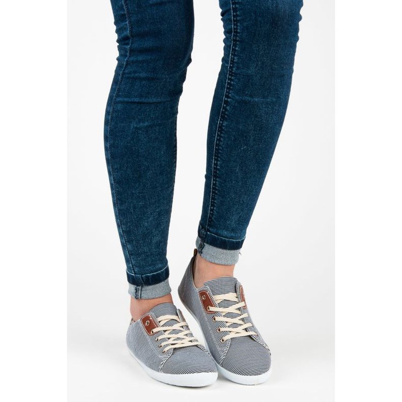 Ribbed sneakers blue 2