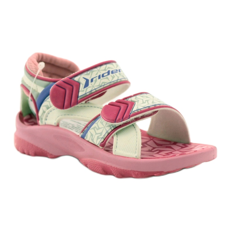 Rider pink-white children's sandals for Velcro 80608 1