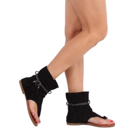 SEA Women's Sandals Flip-flops With a Shank Black SL1011 Madrit 3