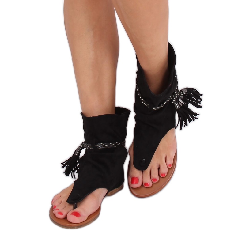 SEA Women's Sandals Flip-flops With a Shank Black SL1011 Madrit 4