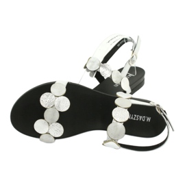 M.Daszyński Daszyński MR1958-1 silver sandals with circles 3