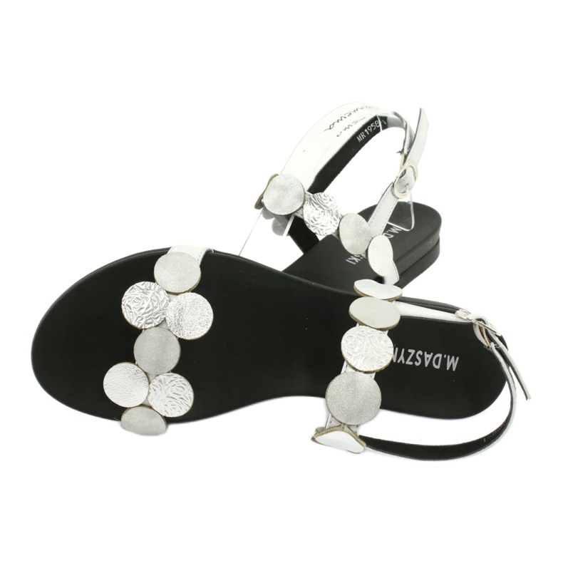 M.Daszyński Daszyński MR1958-1 silver sandals with circles 3