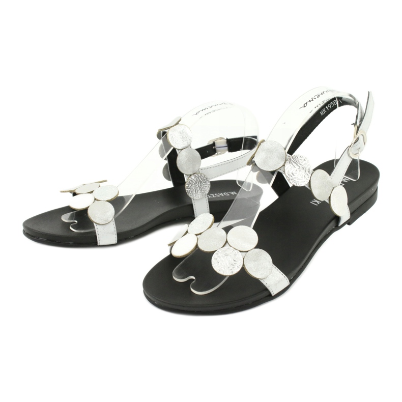 M.Daszyński Daszyński MR1958-1 silver sandals with circles 1