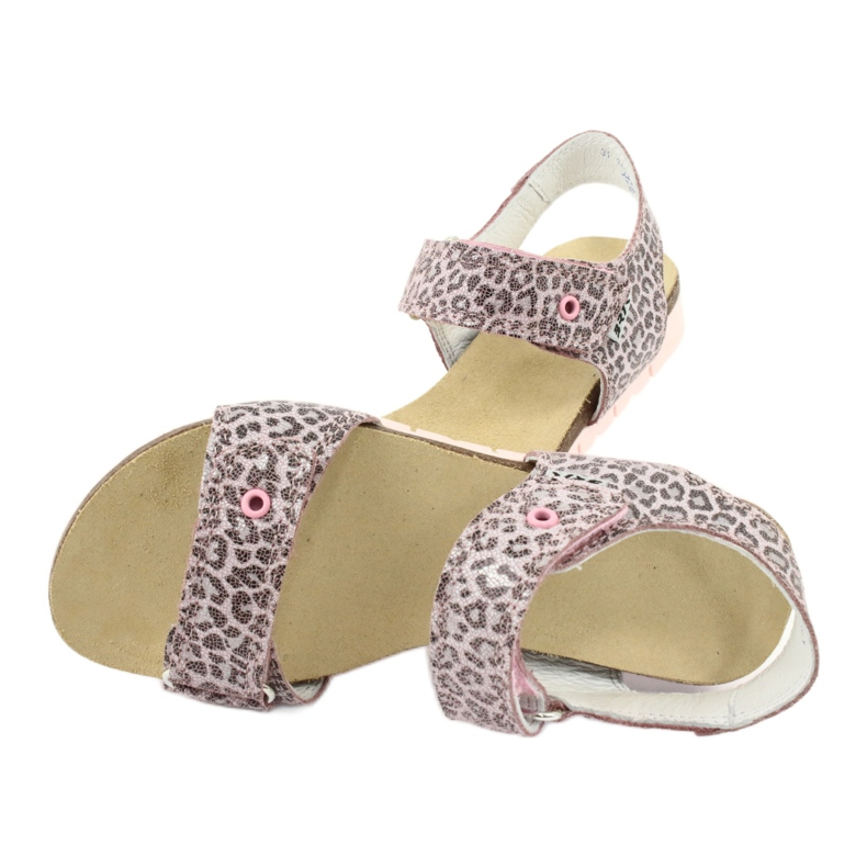Pink sandals in leopard print Bartek 76183-BBK 4