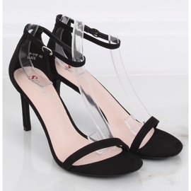 Black sandals on a high heel NF-31P Black 2