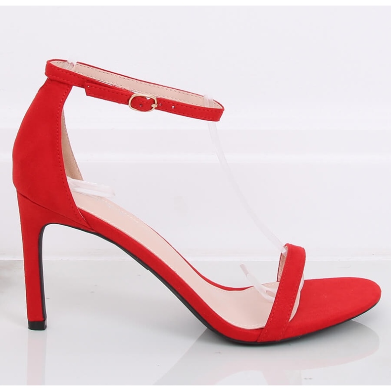 Red sandals on a high heel NF-31P Red 2