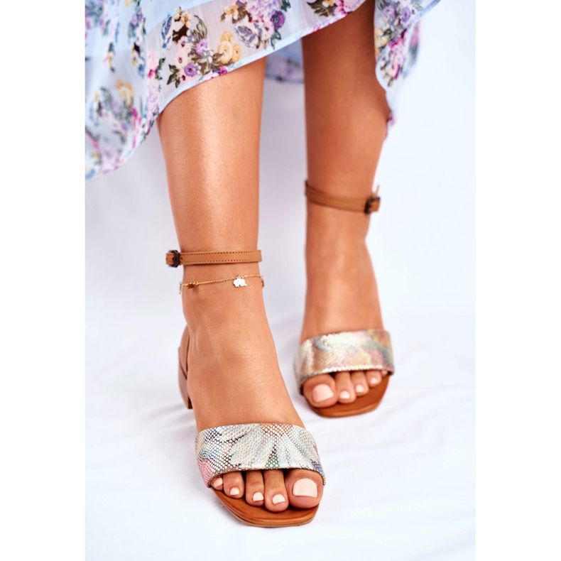 Women's Sandals Maciejka Leather Red Head 04618-29 brown 2