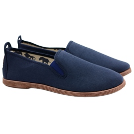 LIBRAPOP Men's Fabric Navy Blue Espadrilles Livo Sneakers 1