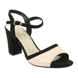 Filippo DS777/20 Women's sandals on the Black/golden post 1 Filippo DS777/20 Women's sandals on the Black/golden post 1