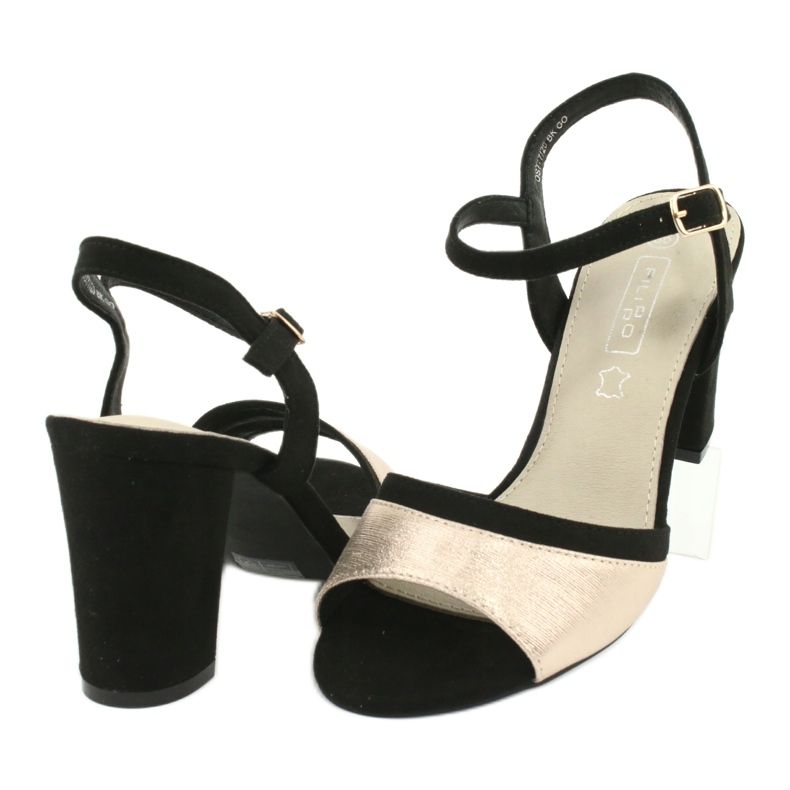 Filippo DS777/20 Women's sandals on the Black/golden post 4 Filippo DS777/20 Women's sandals on the Black/golden post 4