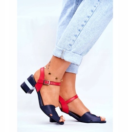 Women's Sandals Maciejka Leather Navy Blue 04120-17 / 00-5 1