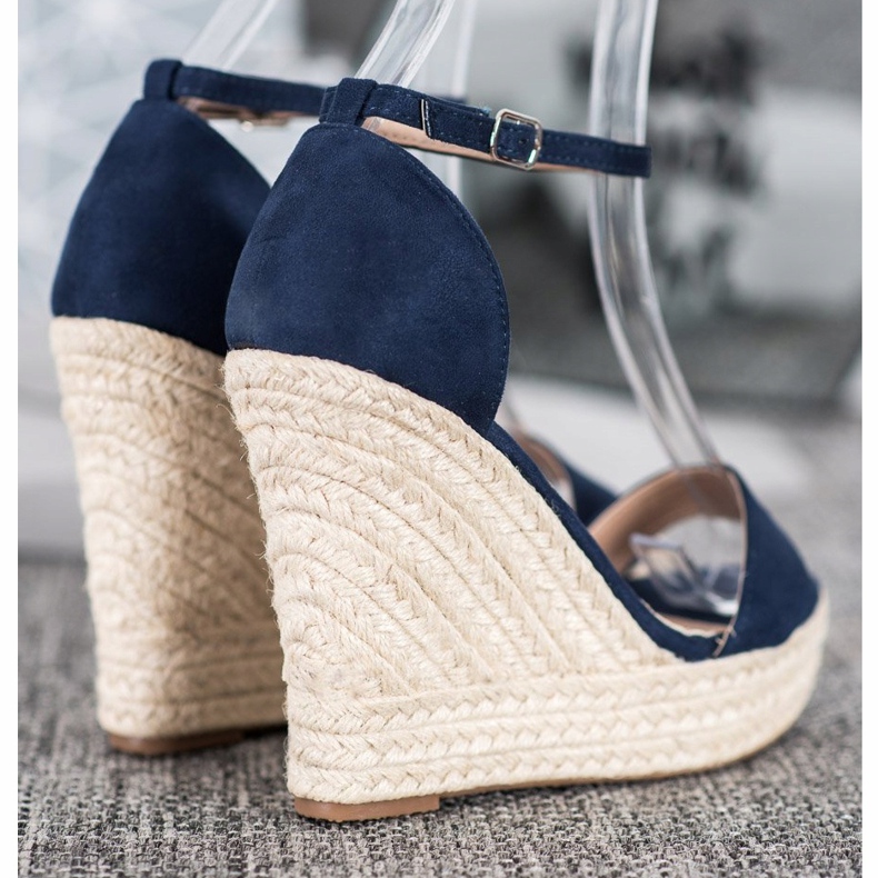 SHELOVET Sexy wedge sandals blue 1 SHELOVET Sexy wedge sandals blue 1