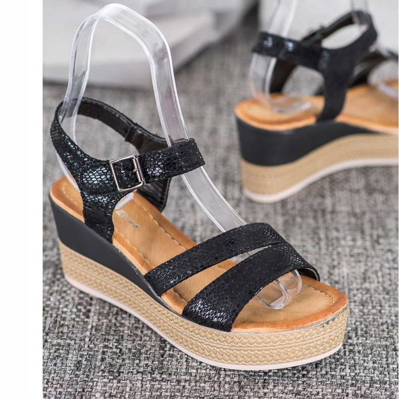 Sea Elves Comfortable Sandals black 1 Sea Elves Comfortable Sandals black 1