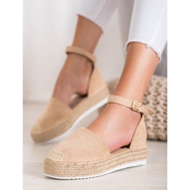 SHELOVET Openwork Espadrilles brown 1