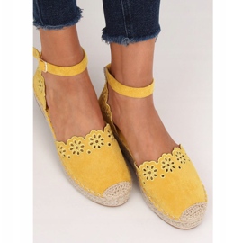 Honey openwork espadrilles JH119 Yellow 1