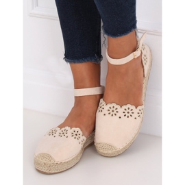 Beige openwork espadrilles JH119 Beige 1