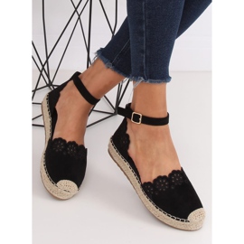 Black openwork espadrilles JH119 Black 1