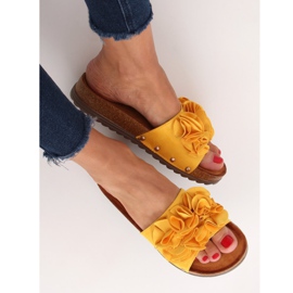 Women's honey slippers F191 Yellow 1