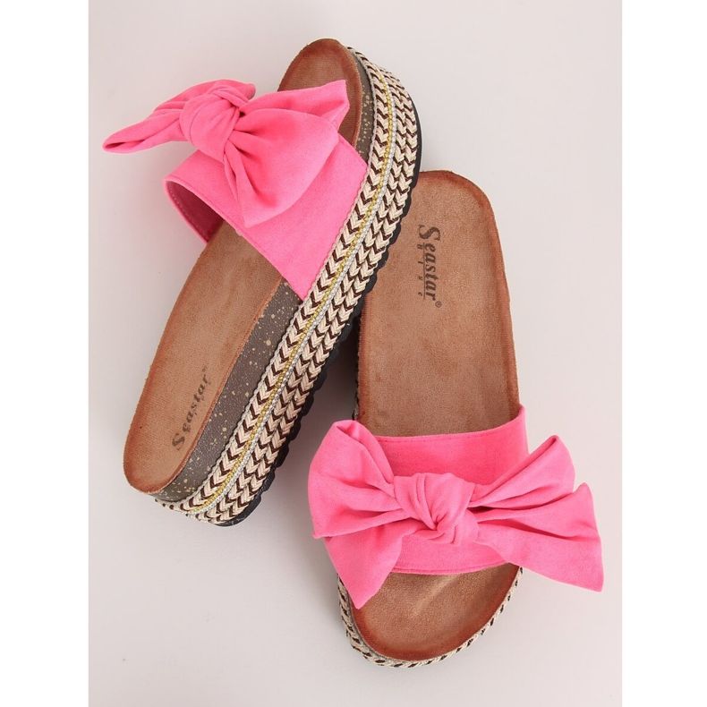 Pink CK137P Fushie high-soled slippers 1