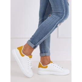 White women's sneakers LA85P Yellow 1 White women's sneakers LA85P Yellow 1