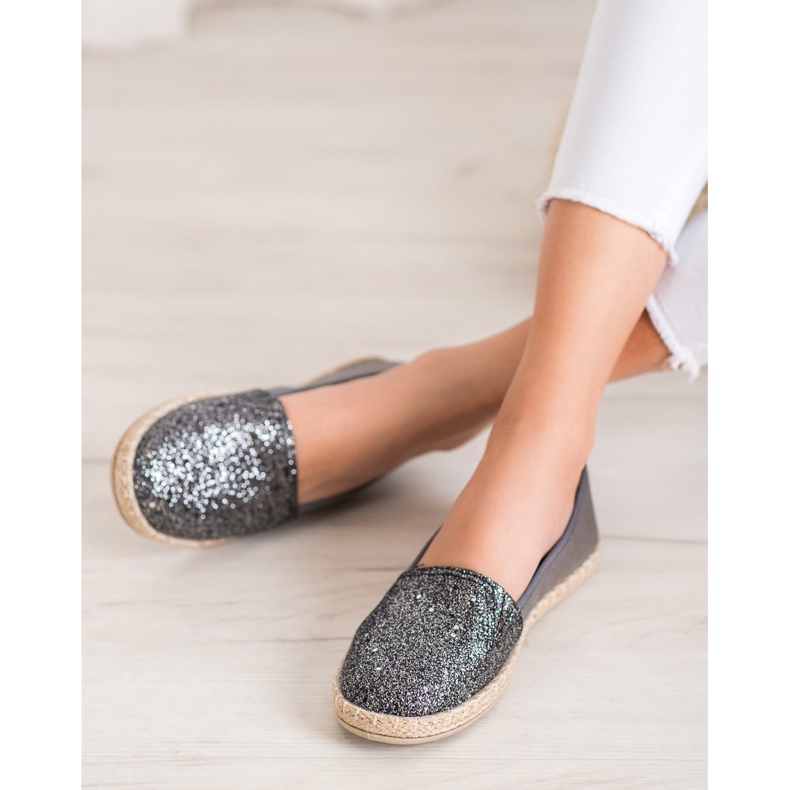 SHELOVET Shiny Slipons grey 1