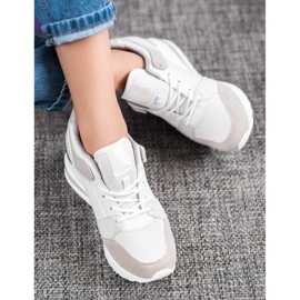 Weide Fashion Wedge Sneakers white grey 2