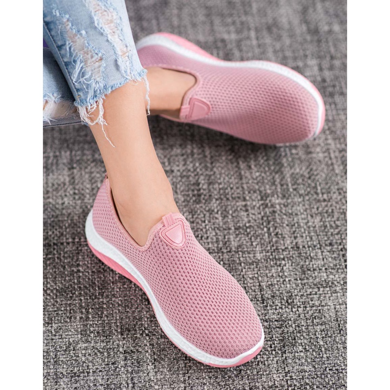 Renda Openwork Slipons On The Platform pink 1