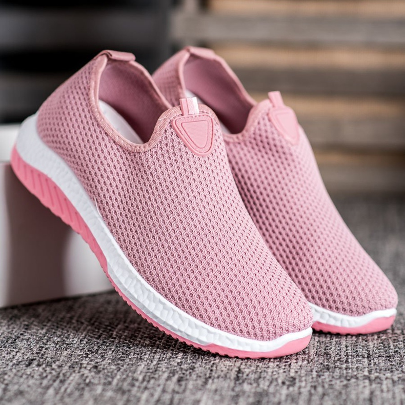 Renda Openwork Slipons On The Platform pink 2