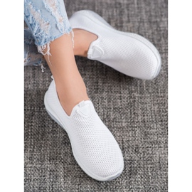 Renda Openwork Slipons On The Platform white 2
