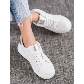 Renda Sneakers With Silver Inserts white 1