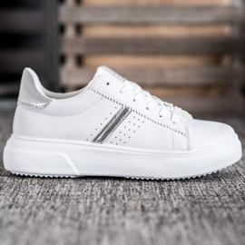 Renda Sneakers With Silver Inserts white 2
