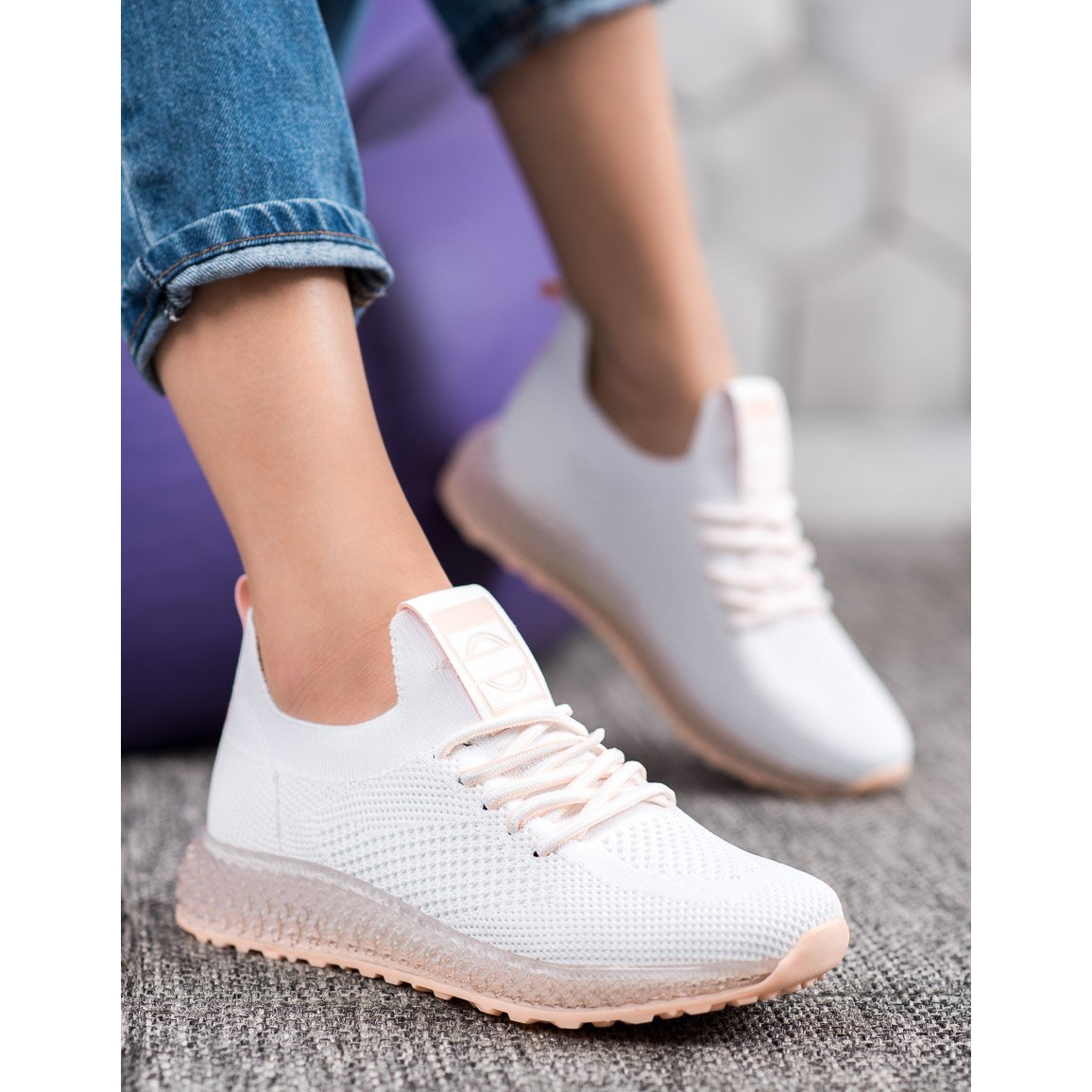 Shoes Women Sneakers Fashion Transparent Sole Design Light Color Summer  Chunky Luxury Casual Sports Lace-up Basic Walking Shoes