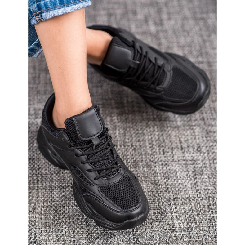 SHELOVET Light Black Sneakers 1