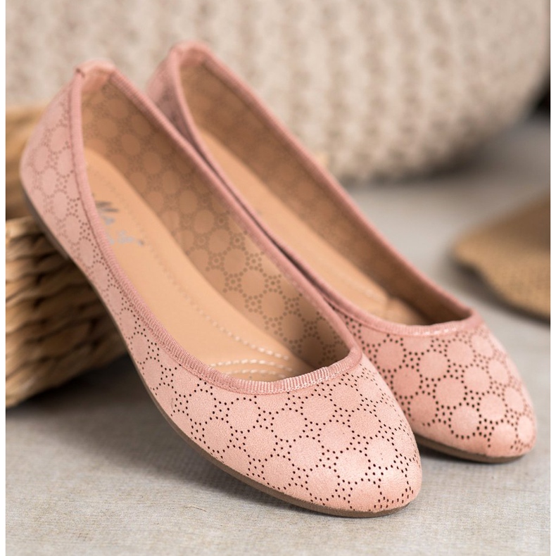 Fama Openwork ballerinas pink 2